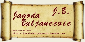 Jagoda Buljančević vizit kartica